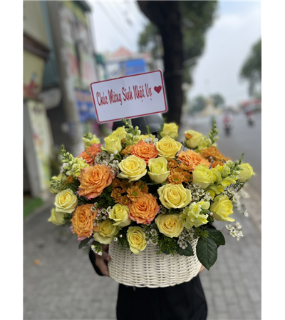 Giỏ hoa sinh nhật 0019